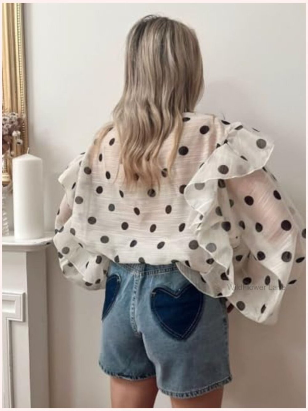Ruffled Tie Neck Balloon Sleeve Blouse Sheer Vintage Chic Going Out Top - Picture 3 of 6